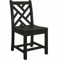 Polywood CDD100BL Chippendale Black Dining Side Chair 633CDD100BL